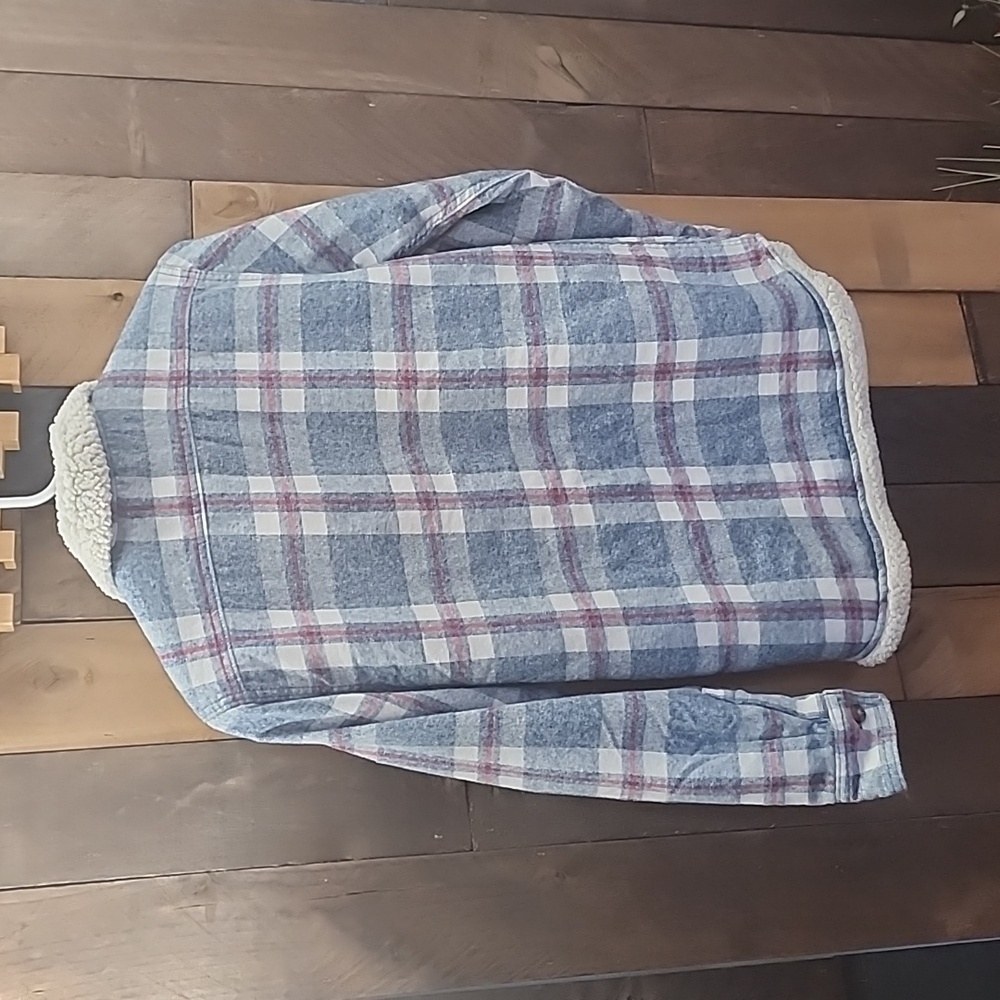 Gap Kids Sherpa lined plaid Shirt jacket. Size XL - Picture 6 of 6